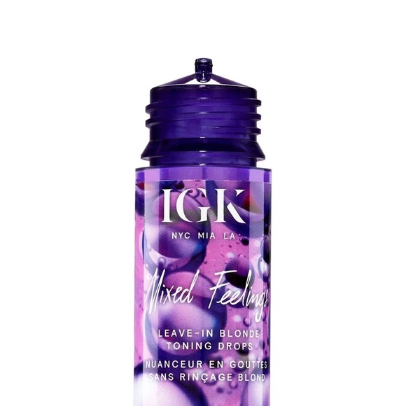 💜 IGK Mixed Feelings Leave-In Purple Toning Drops brassiness Neutralizer Blonde - Picture 7 of 8